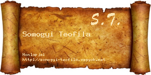 Somogyi Teofila névjegykártya